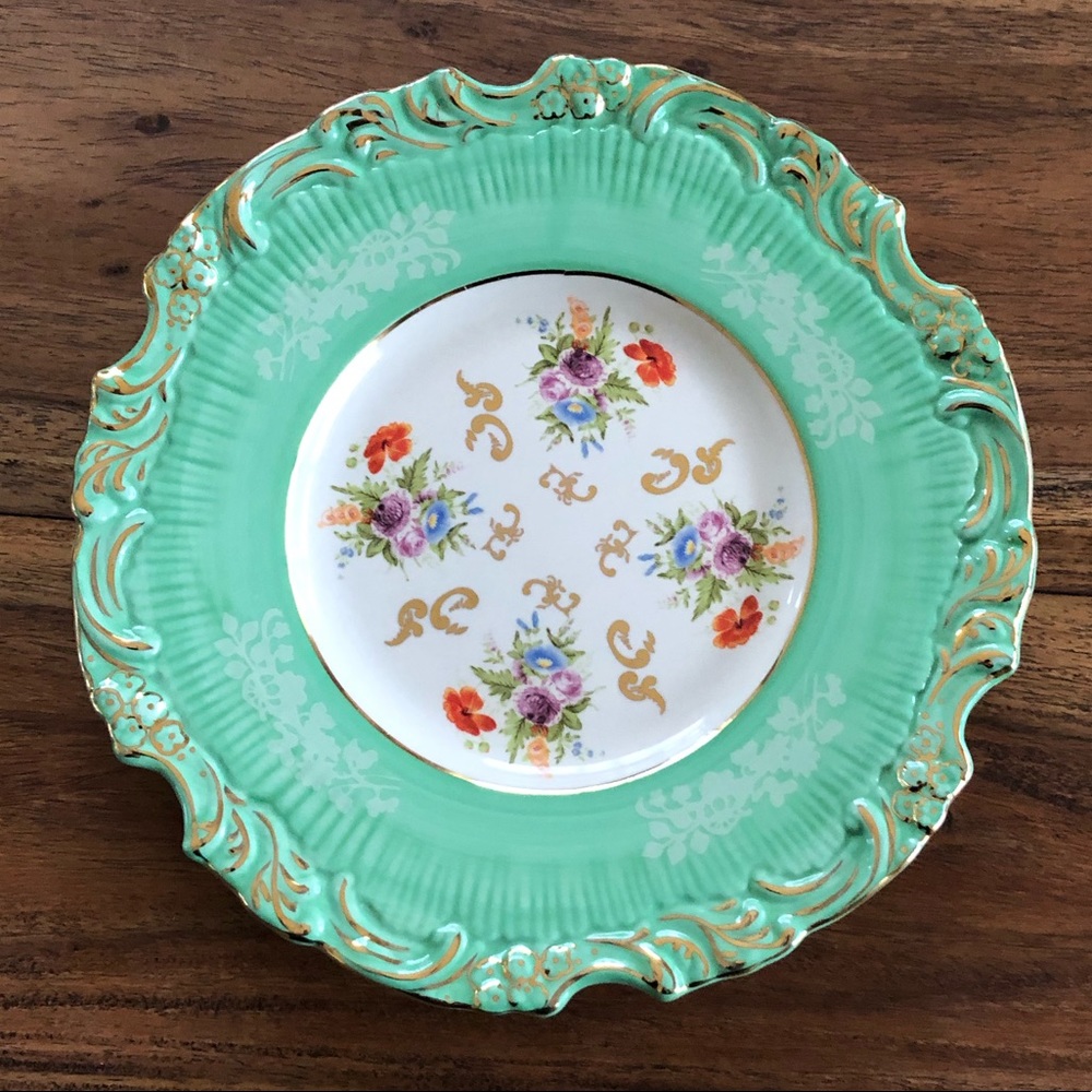 Anthropologie Vintage Inspired Gilded Gold Plate